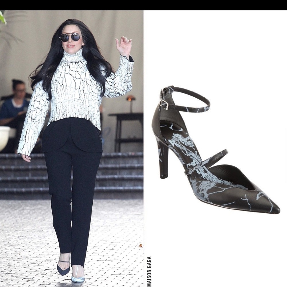 Balenciaga Pumps Marble Pattern Fall 2013 as worn by Lady Gaga